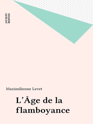 cover image of L'Âge de la flamboyance